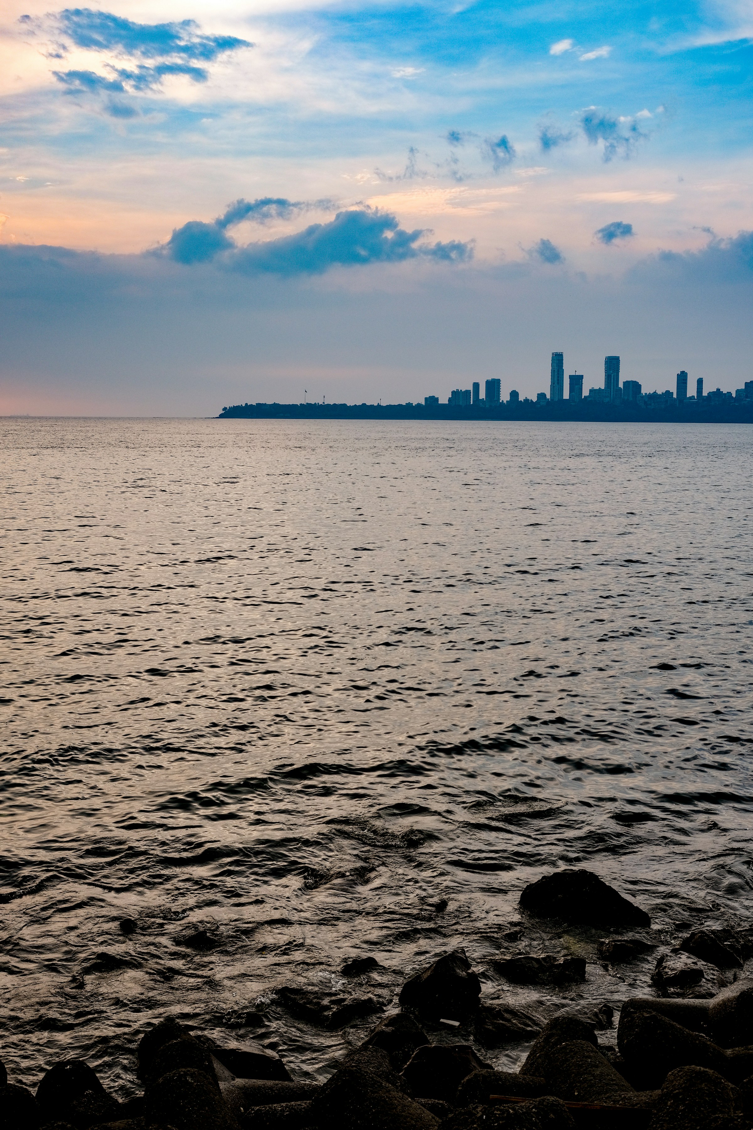 Nariman Point and Mumbai business district skyline