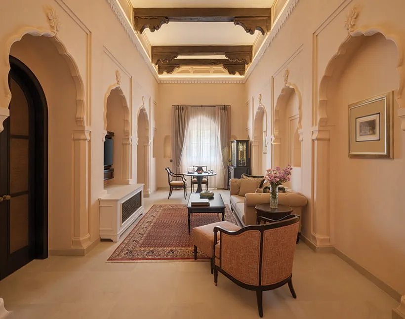Palace Suite interior, The Oberoi Rajgarh Palace
